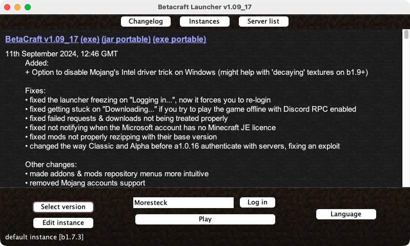 Launcher UI screenshot