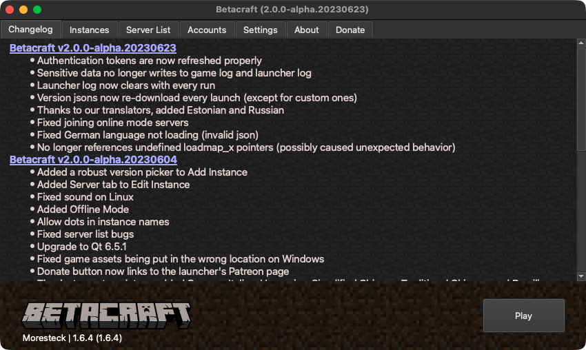 Launcher UI screenshot