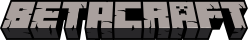 Betacraft written in the old Minecraft logo style